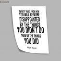 Poster The things you didn’t do Mark Twain