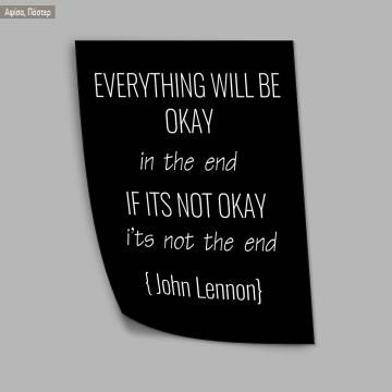 Poster Everything will be ok in the end, John Lenon 2