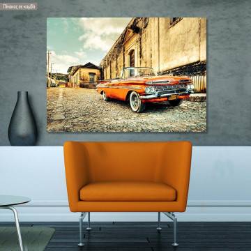 Πίνακας σε καμβά Old orange Chevrolet
