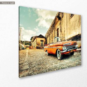 Canvas print Old orange Chevrolet Framed canvas View 1 2