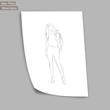 Women fashion II,  κάδρο, μαύρη κορνίζα I 2