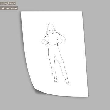 Women fashion III,  κάδρο, μαύρη κορνίζα I 2