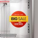 Retail Sales stickers Red banner art II, flat