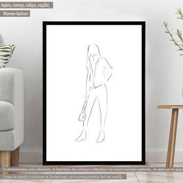 Women fashion IX,  κάδρο, μαύρη κορνίζα I