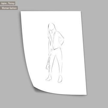 Women fashion IX,  κάδρο, μαύρη κορνίζα I 2