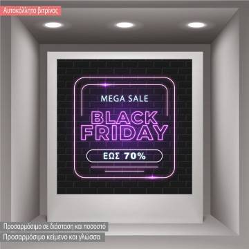 Retail Sales stickers Black Friday neon