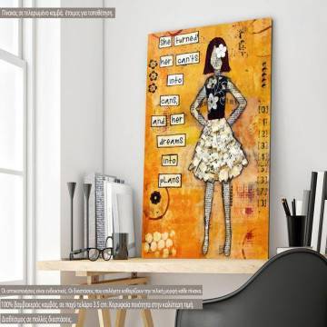 Πίνακας σε καμβά Dreams into plans