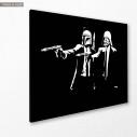 Canvas print A dark side fiction, street art, side
