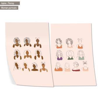 Women portraits II, poster diptixos 2