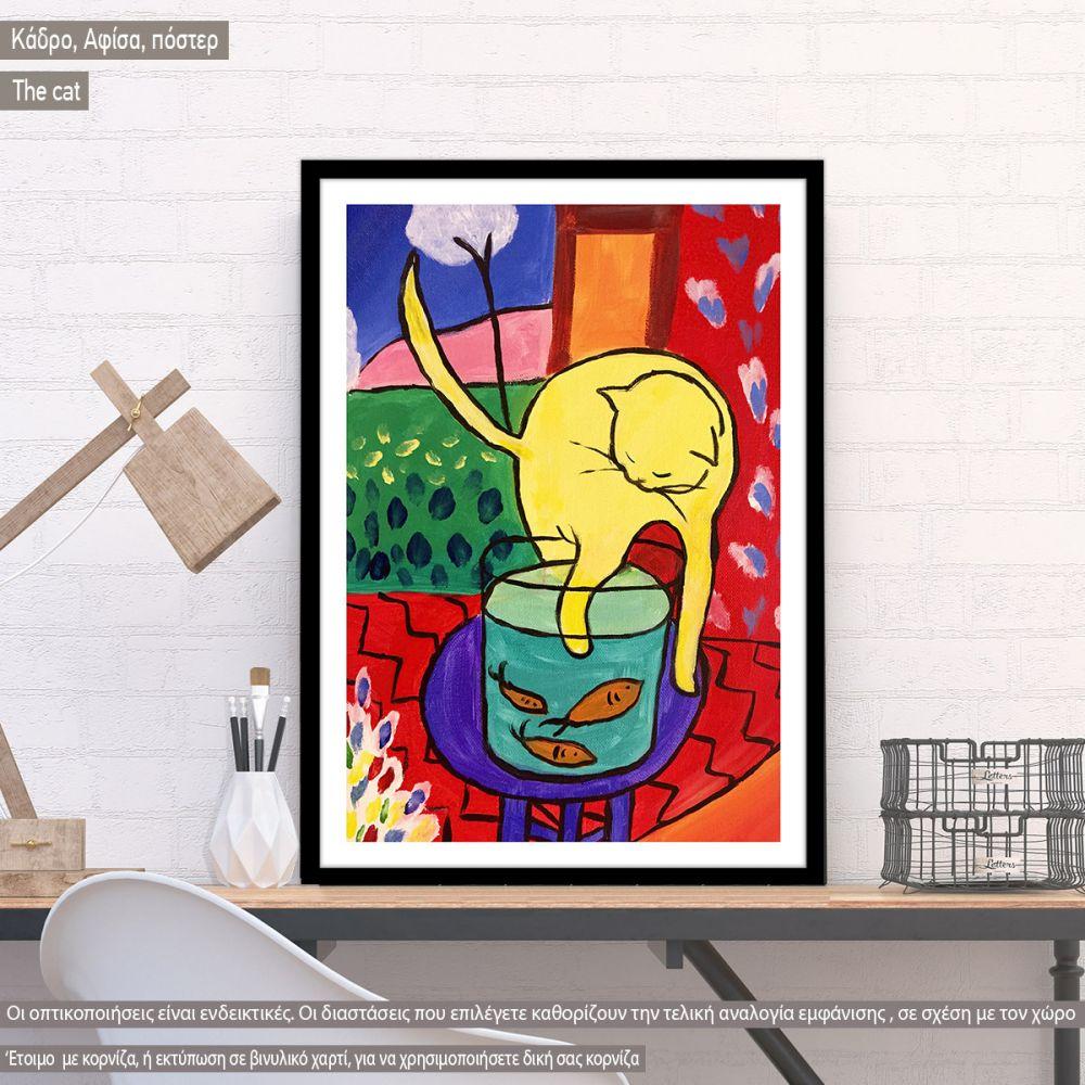 The cat, Matisse framed poster