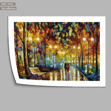 Rain reflections,  κάδρο, μαύρη κορνίζα 2