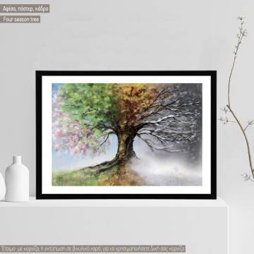 Four season tree,  κάδρο, μαύρη κορνίζα