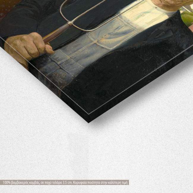 Canvas print American gothic, Wood G, detail