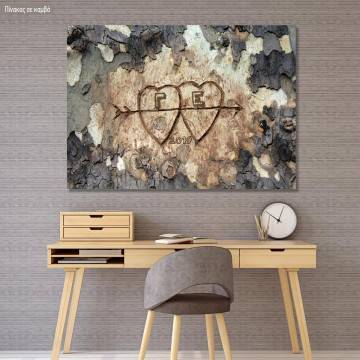 Canvas print Us (with initials)