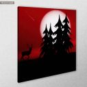 Canvas print Forest full moon, side
