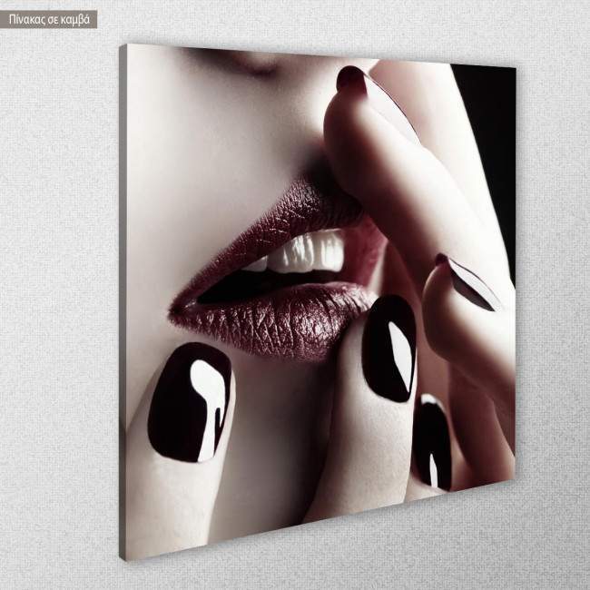 Πίνακας σε καμβά Lips, κοντινό