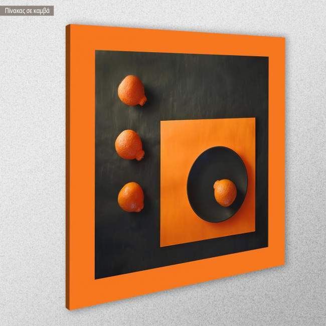 Canvas print Abstract orange II, side