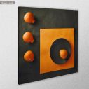 Canvas print Abstract orange I, side