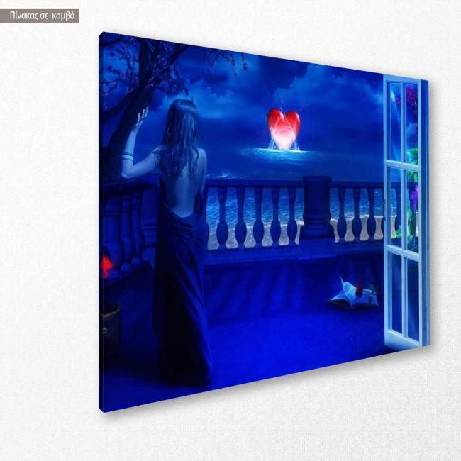 Canvas print Waiting for love, side