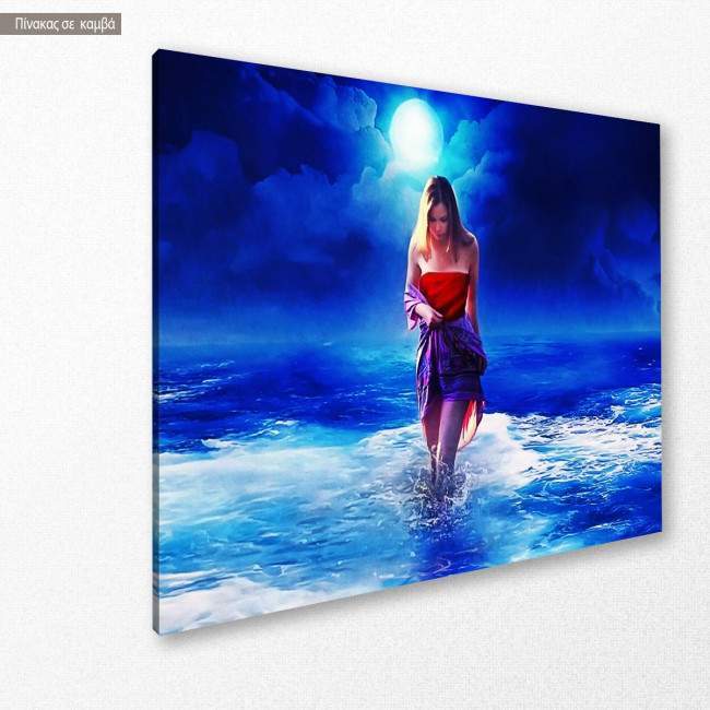 Canvas print Full moon, side