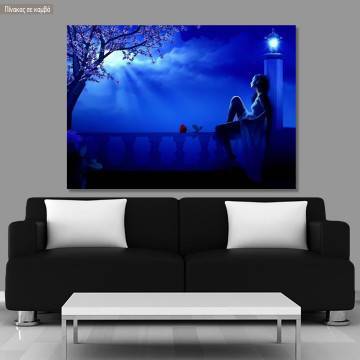 Πίνακας σε καμβά Blue night