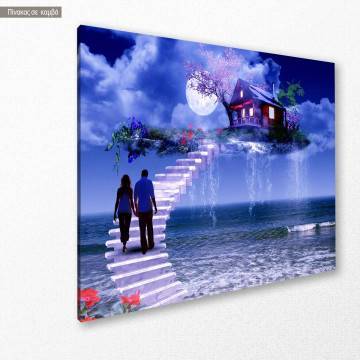 Canvas print Love steps Framed canvas View 1 2