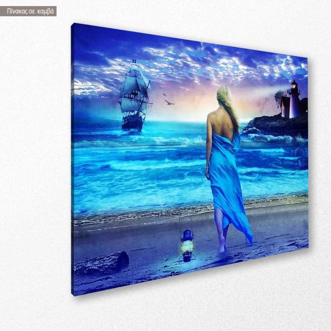 Canvas print Fantasy beach, side