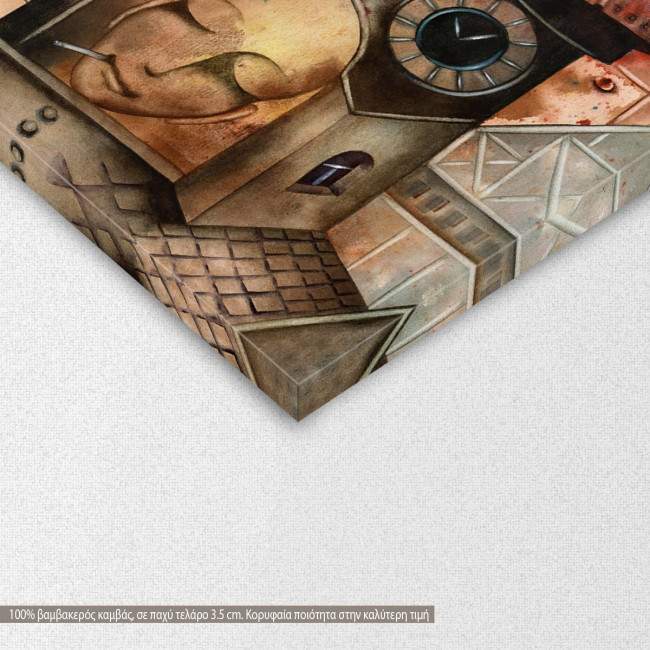 Canvas print Dream journey by train, detail