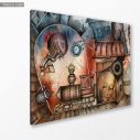 Canvas print Dream journey by train, side