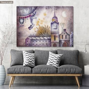Canvas print Dream journey with rocket