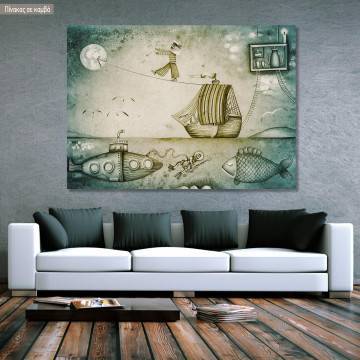 Πίνακας σε καμβά Dream journey by boat
