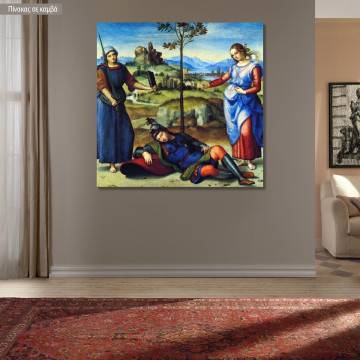 Canvas print The vision of the knight, Raphael