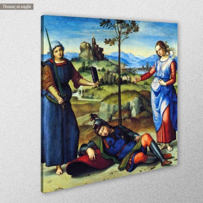 Πίνακας ζωγραφικής The vision of the knight, Raphael, κοντινό