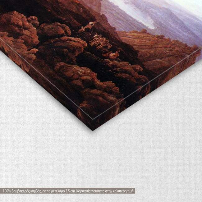 Canvas print Outbreak of the Vesuvius, Dahl Johan Christian, detail