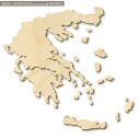 Map of Greece 3d design