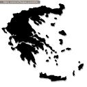 Map of Greece Plexiglass 3d design