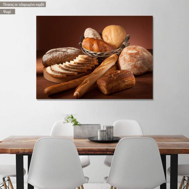 Canvas print Assortment of baked bread