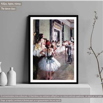 The dance class, Degas Edgar, Black Frame