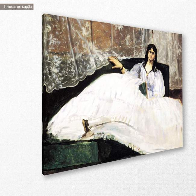 Πίνακας ζωγραφικής Baudelaires mistress reclining, Manet Edouard, αντίγραφο σε καμβά, κοντινό
