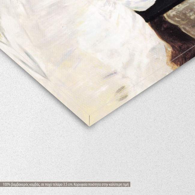 Canvas print Baudelaires mistress reclining, Manet Edouard, detail