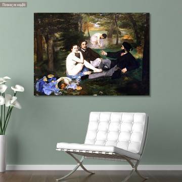 Canvas print The luncheon on the grass, Manet Edouard