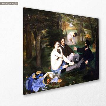 Canvas print The luncheon on the grass, Manet Edouard 2
