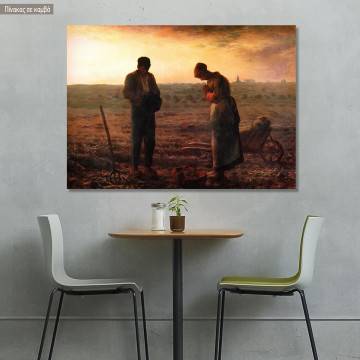 Πίνακας ζωγραφικής The angelus, Millet Jean-Francois, αντίγραφο σε καμβά