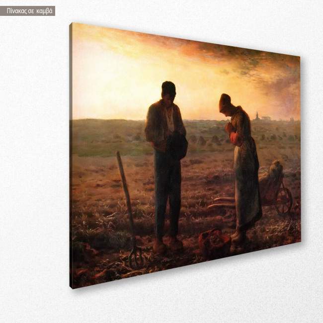 Πίνακας ζωγραφικής The angelus, Millet Jean-Francois, αντίγραφο σε καμβά, κοντινό