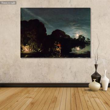 Πίνακας ζωγραφικής Flight to Egypt, Elsheimer A, αντίγραφο σε καμβά