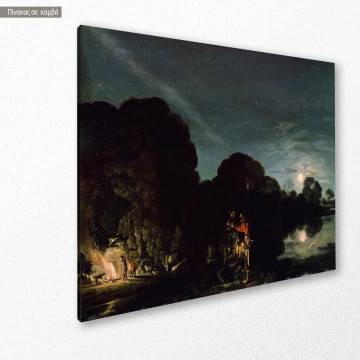 Canvas print Flight to Egypt, Elsheimer A. 2