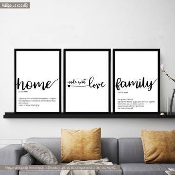 Poster Home, Family, Made with love