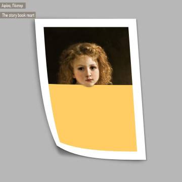 The story book reart (original Bouguereau)  κάδρο, μαύρη κορνίζα 2