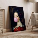 Πίνακας ζωγραφικής Louise Francoise de Bourbon reart (original Francois de Troy) Καμβάς τελαρωμένος Όψη 4