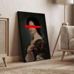 Canvas print Portrait of a woman reart (original Giovanni Battista Gaulli) Framed canvas View 4